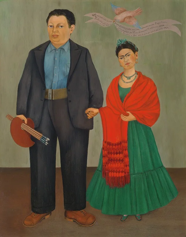 Frida y Diego Rivera. 1931. Oleo sobre lienzo. 100 x 79 cm. Museo de Arte Moderno de San Francisco EEUU.