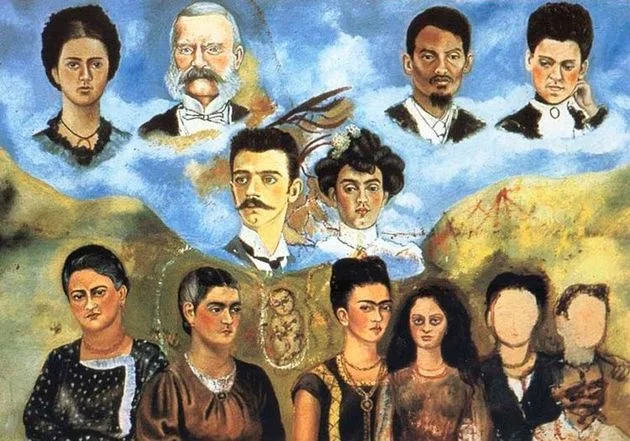 Mi familia inconcluso. 1949. Oleo sobre lienzo en masonita. 59 x 79 cm. Museo Frida Kahlo