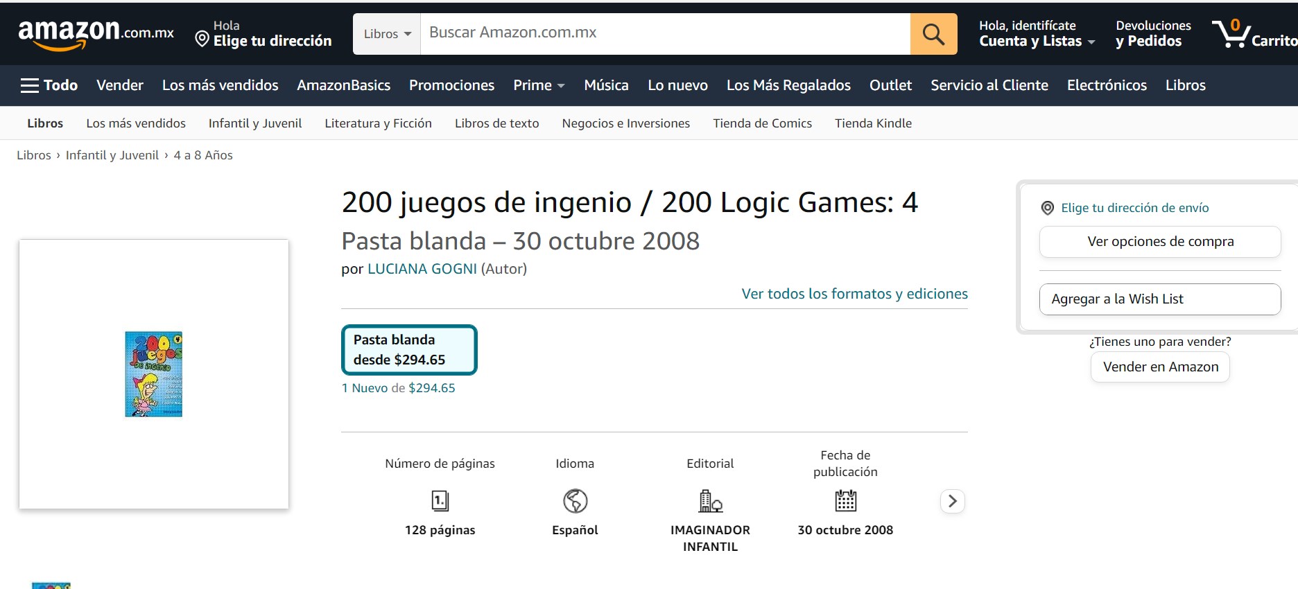 Libro: 200 juegos de ingenio 4: Sopas de letras, colmos, laberintos, dibugramas, adivinanzas y mucho más por Luciana Gogni