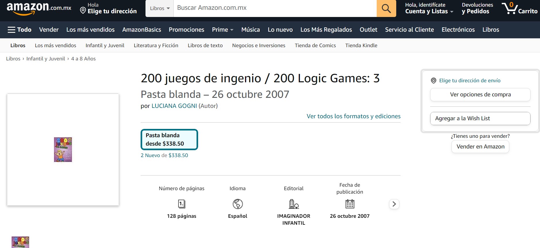 Libro: 200 juegos de ingenio 3: Sopas de letras, colmos, laberintos, dibugramas, adivinanzas y mucho más por Luciana Gogni