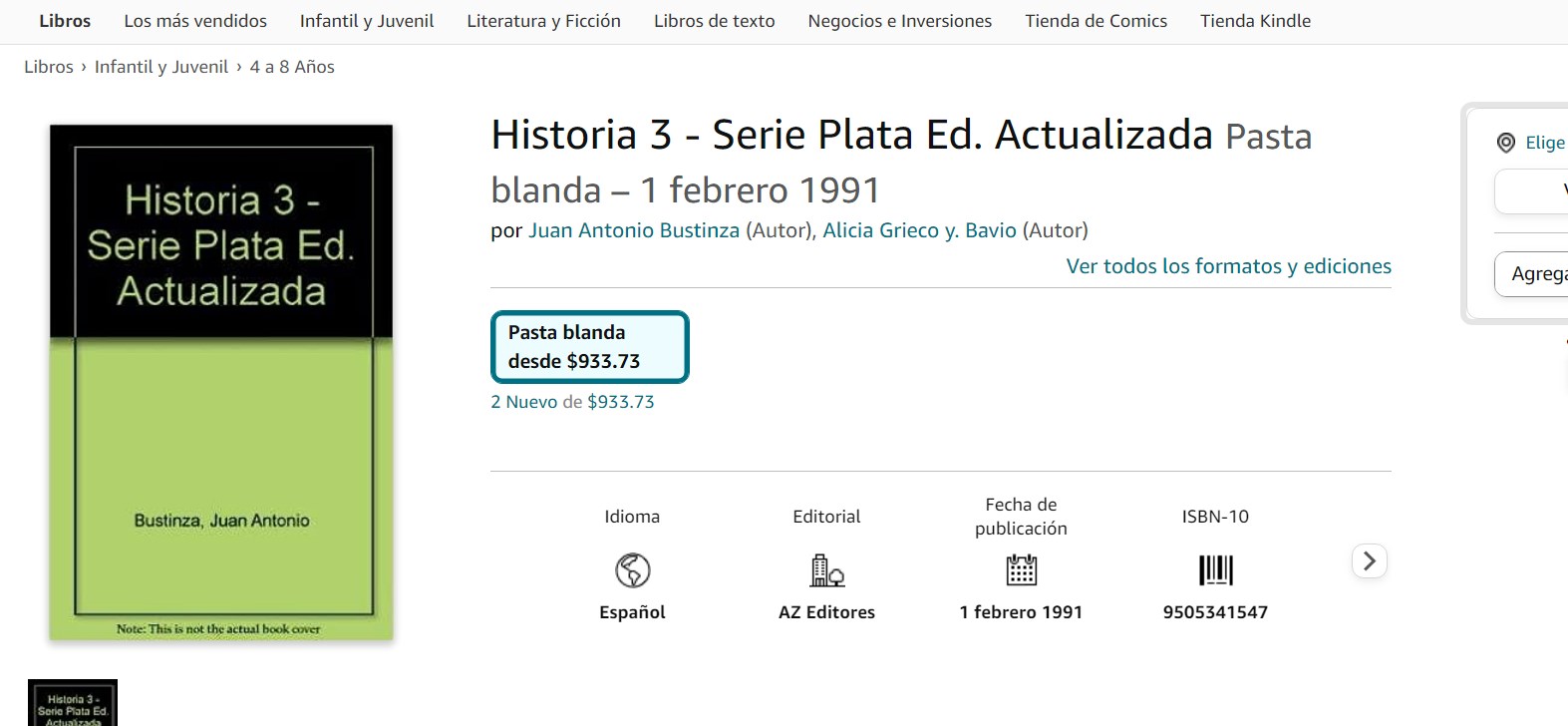 Libro: Historia 3 - Serie Plata Los tiempos contemporáneos, Argentina y el mundo Ed. Actualizada por Juan Antonio Bustinza