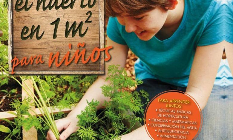 Libro: El huerto en 1m² para niños por Mel Bartholomew