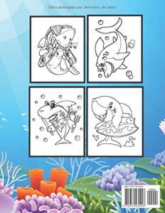 Tiburón Libro de Colorear para Niños: Libro para Colorear para Niña y Niño de 4 a 8 años | Diferentes Diseños De Tiburones | Libros Infantiles. (Spanish Edition)