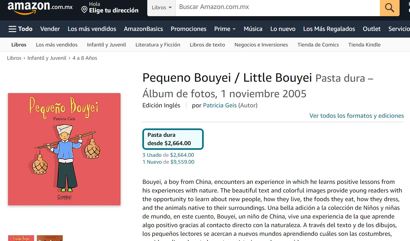 Libro: Pequeño Bouyei por Patricia Geis