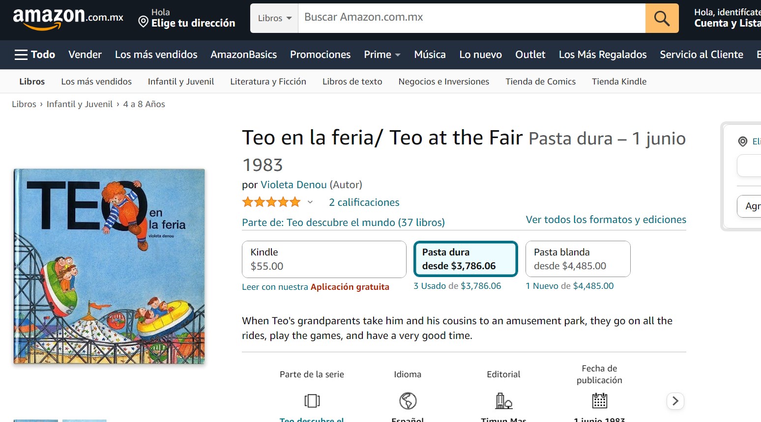 Libro: Teo en la feria por Violeta Denou