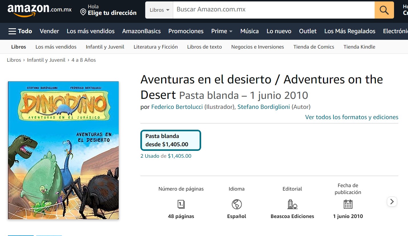 Libro: Dinodino, Aventuras en el Jurásico: Aventuras en el desierto por Federico Bertolucci