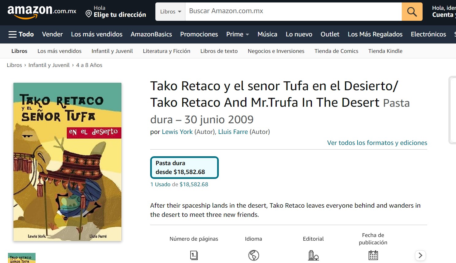 Libro: Tako Retaco y el señor Tufa en el Desierto por Lewis York