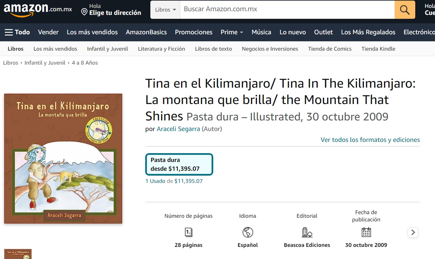 Libro: Tina en el Kilimanjaro: La montaña que brilla. Colección los Viajes de Tina por Araceli Segarra