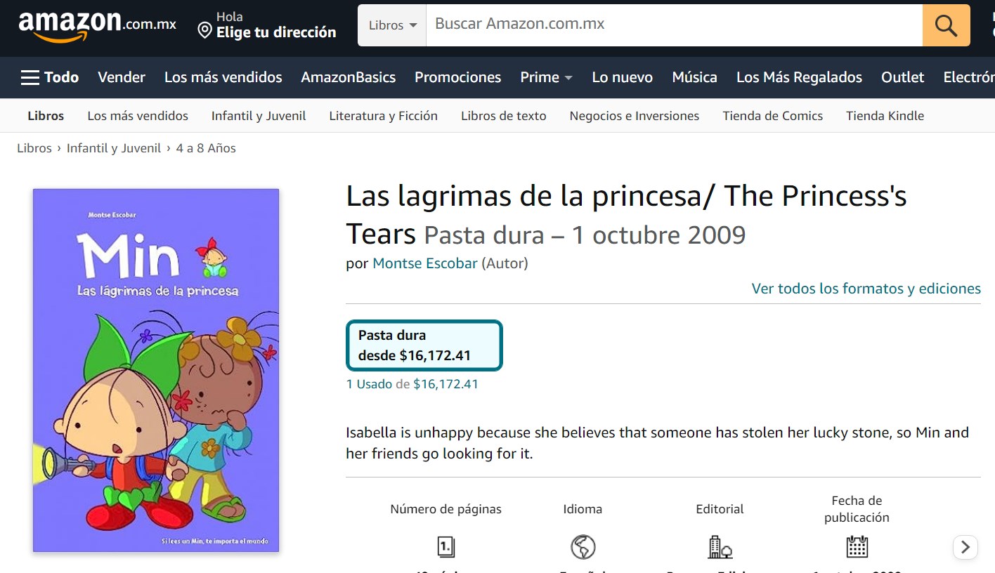 Libro: Min, Las lágrimas de la princesa. Si lees un Min, te importa el mundo por Montse Escobar