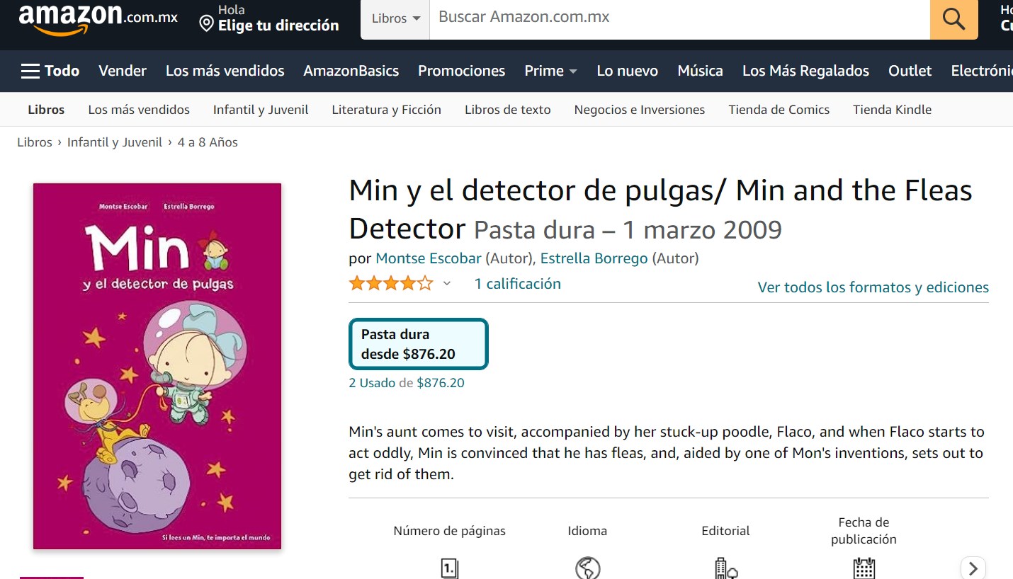 Libro: Min y el detector de pulgas por Montse Escobar