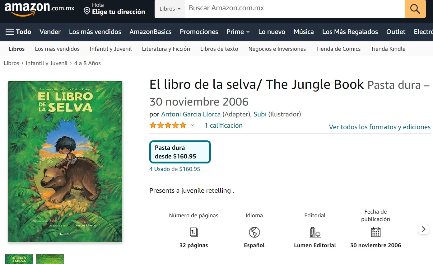 Libro: El libro de la selva por Antoni García Llorca