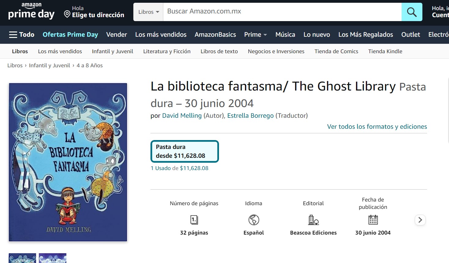 Libro: La biblioteca fantasma por David Melling