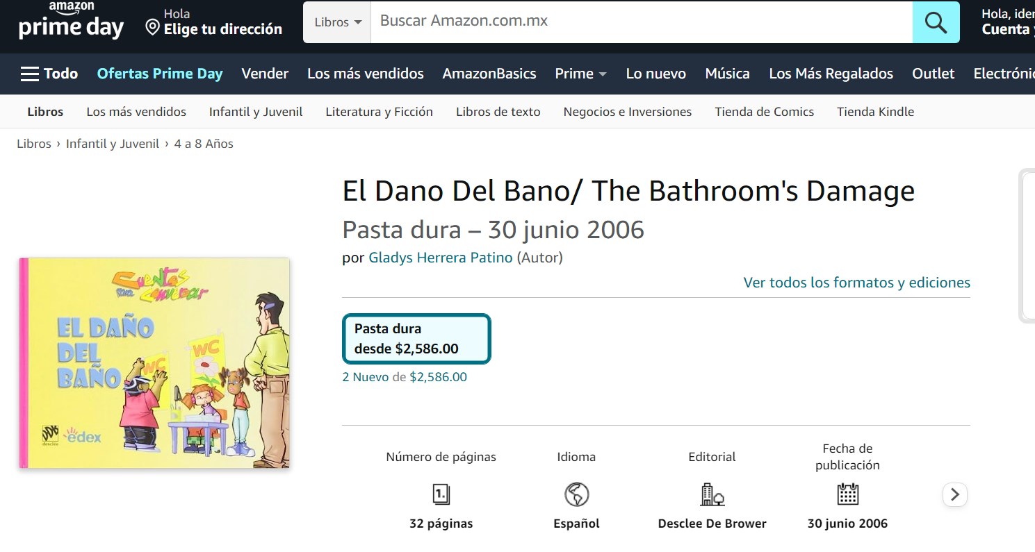 Libro: El Daño Del Baño. Cuentos para Conversar por Gladys Herrera Patino