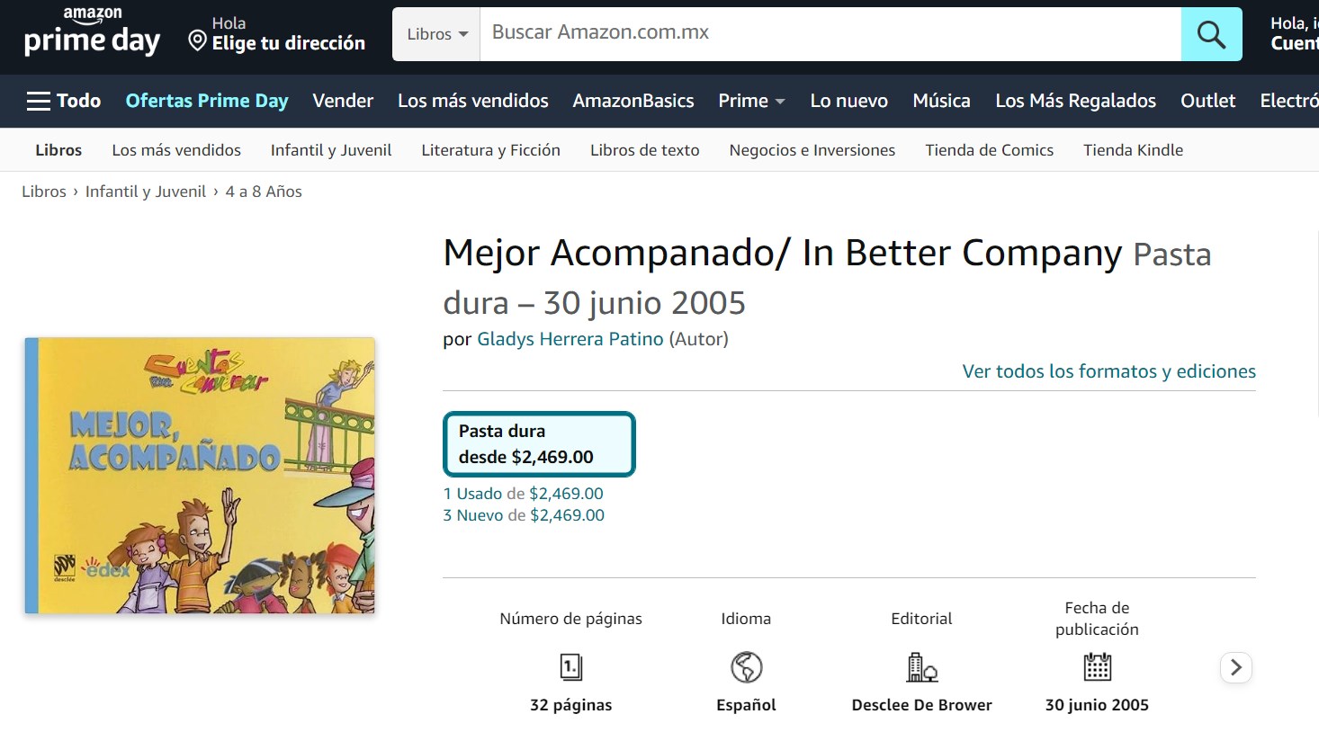 Libro: Mejor Acompañado. Cuentos para Conversar por Gladys Herrera Patino