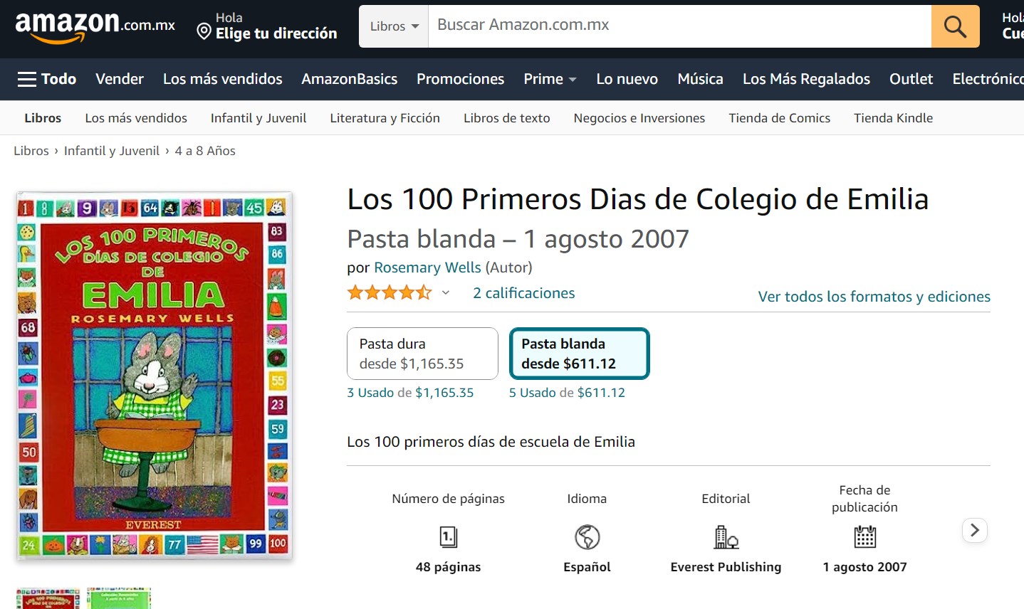 Libro: Los 100 Primeros Días de Colegio de Emilia por Ricardo Chávez Castañeda