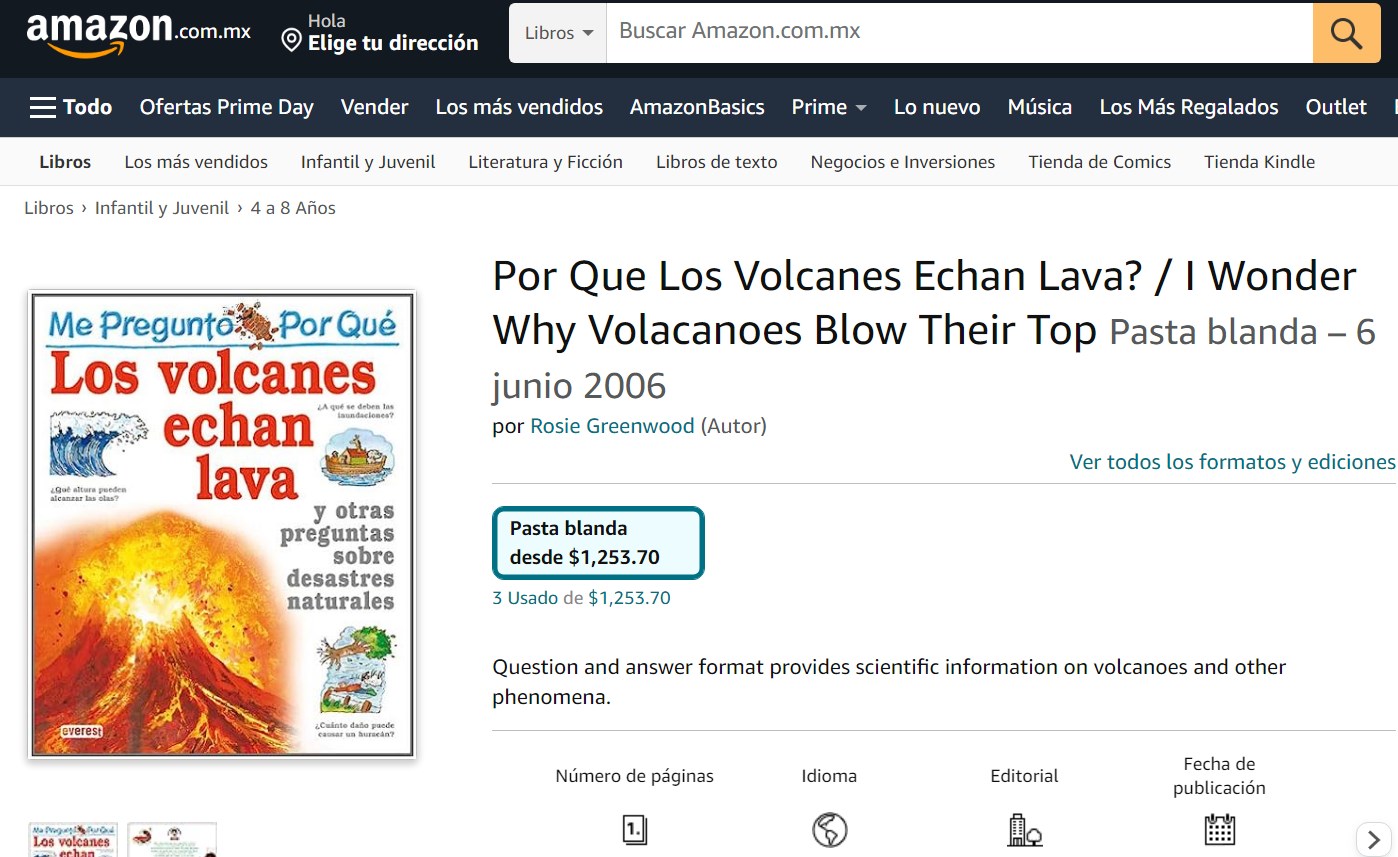 Libro: Me pregunto ¿Por Qué Los Volcanes Echan Lava? Y otras preguntas sobre desastres naturales por Rosie Greenwood