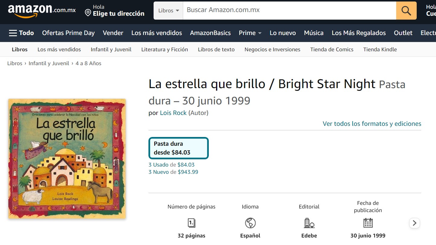 Libro: La estrella que brilló: Oraciones para celebrar la Navidad con los niños por Lois Rock