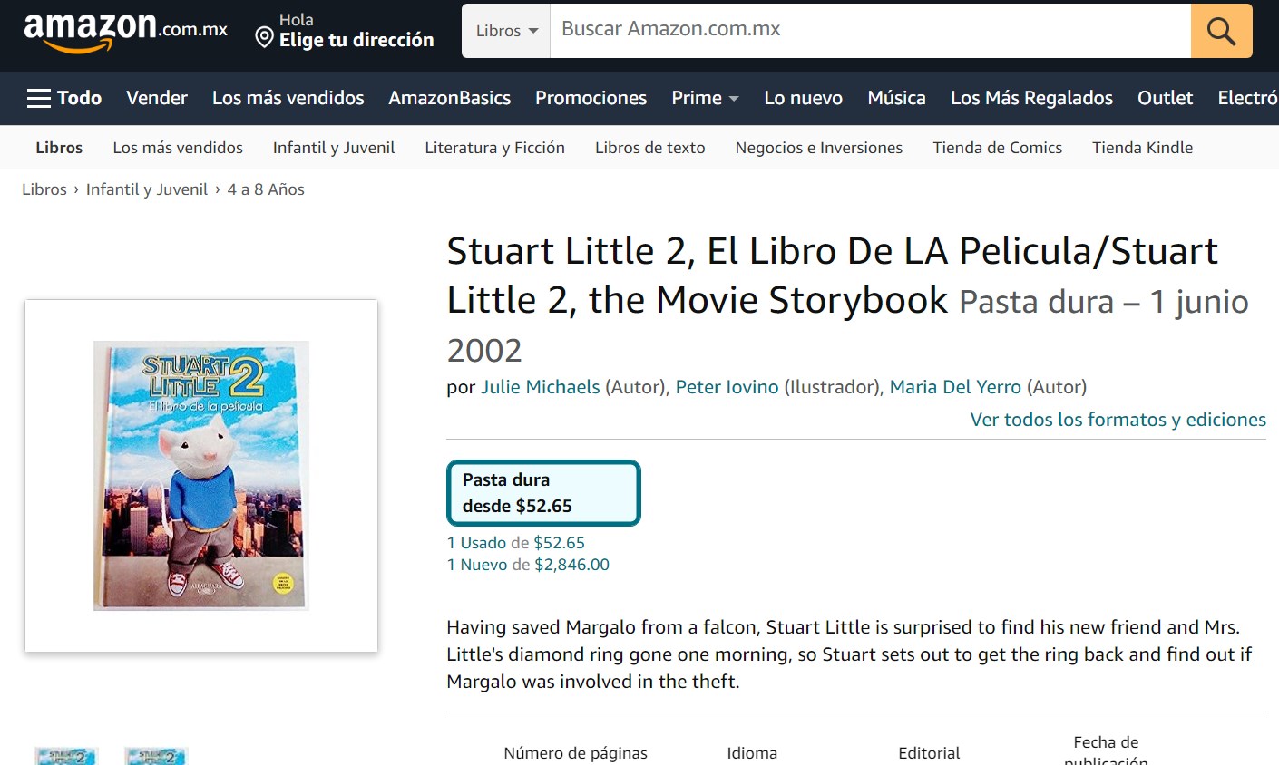 Libro: Stuart Little 2, El Libro De La Película por Julie Michaels