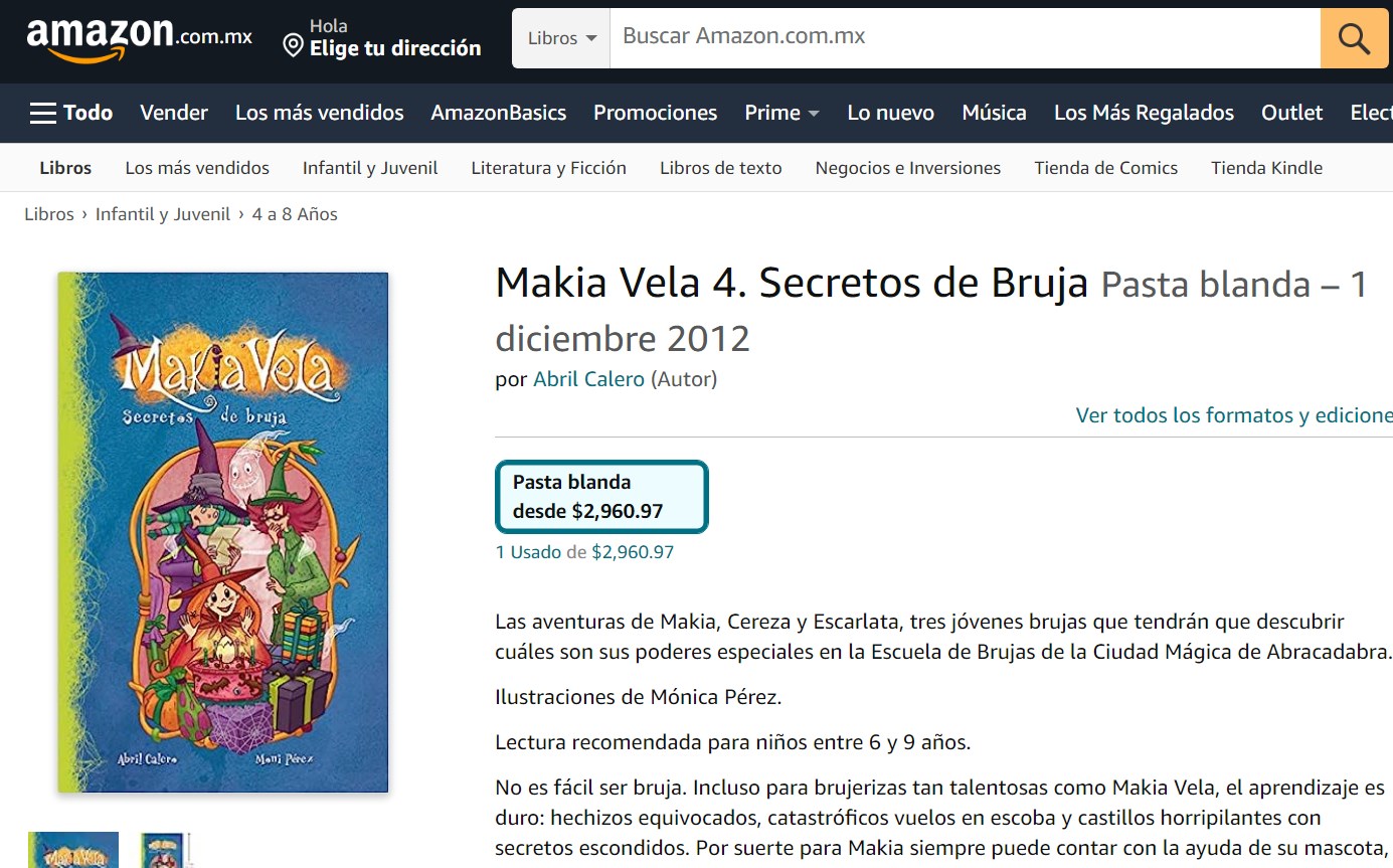 Libro: Makia Vela 4. Secretos de Bruja por Abril Calero