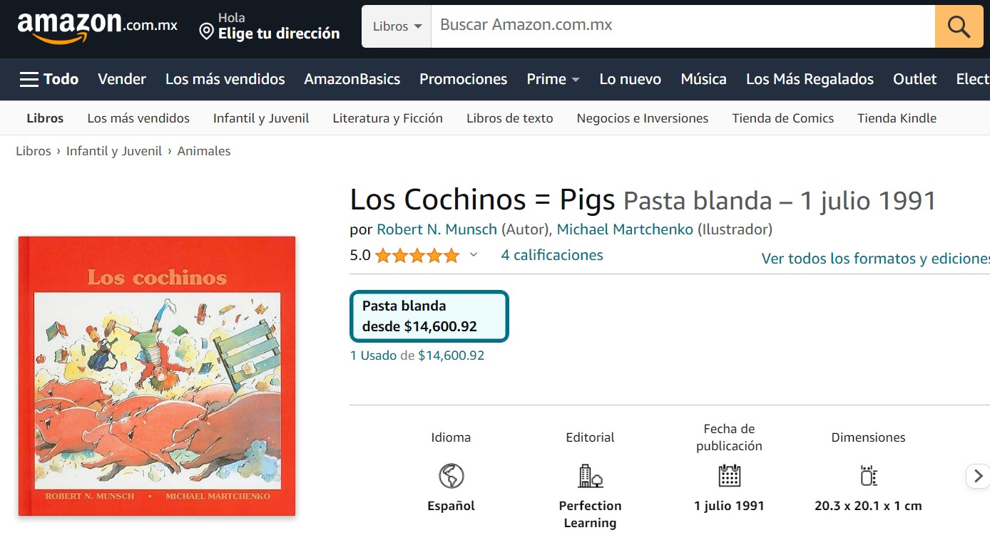 Libro: Los Cochinos por Robert N. Munsch