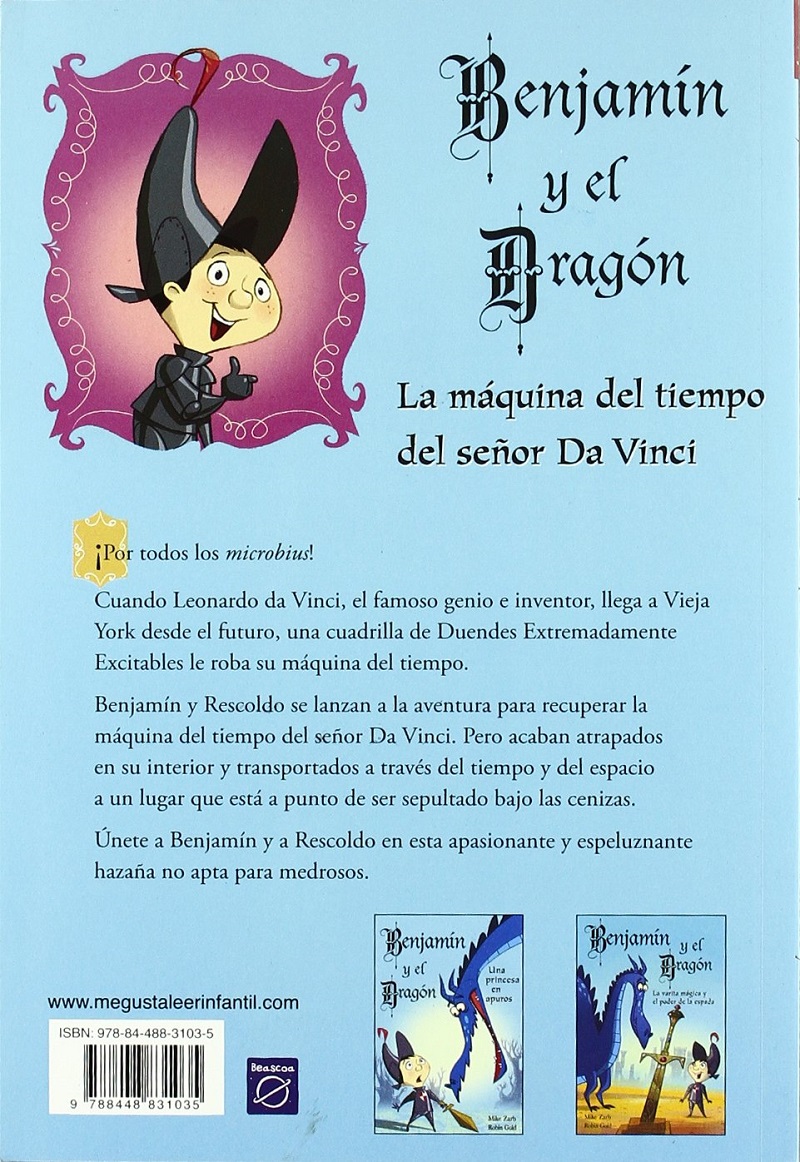 Libros: Benjamín y el dragón, La máquina del tiempo del señor Da Vinci por Mike Zarb