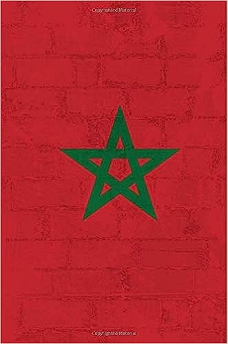 Cuaderno Bandera | Marruecos: Cuaderno a rayas, 120 páginas, 15.2 x 22.9 cm, Tamaño A5, Diario de viaje, Cuaderno para la escuela/oficina