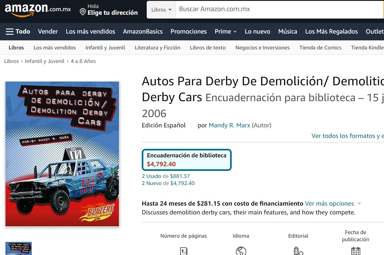 Libro: Autos Para Derby De Demolición/ Demolition Derby Cars por Mandy R. Marx