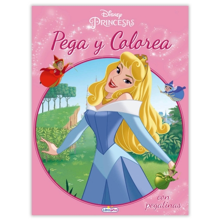Libro: Disney Princesas - Pega y Colorea con pegatinas por Disney Studios