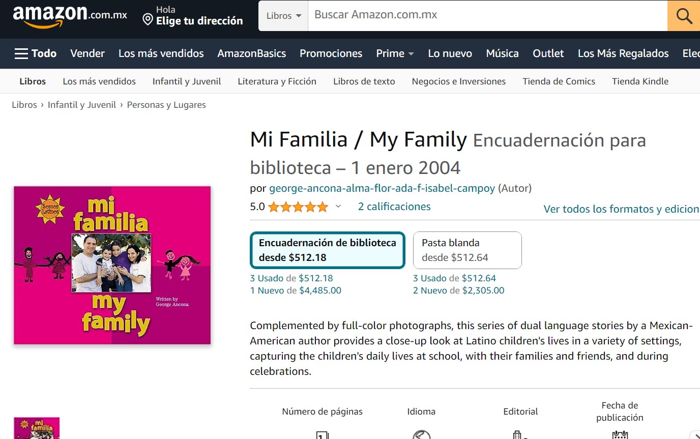 Libro: Mi Familia / My Family por George Ancona