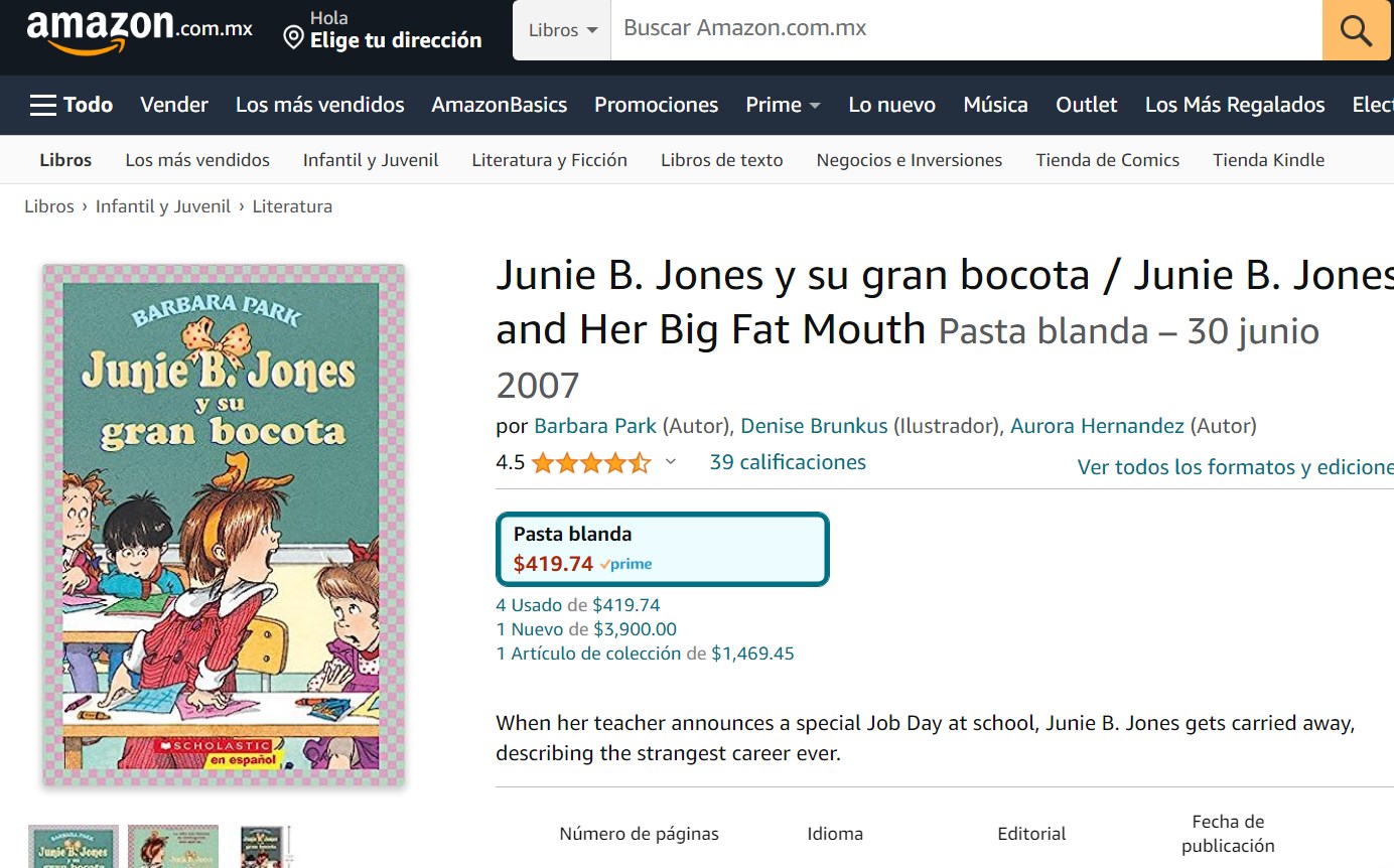 Libro: Junie B. Jones y su gran bocota por Barbara Park