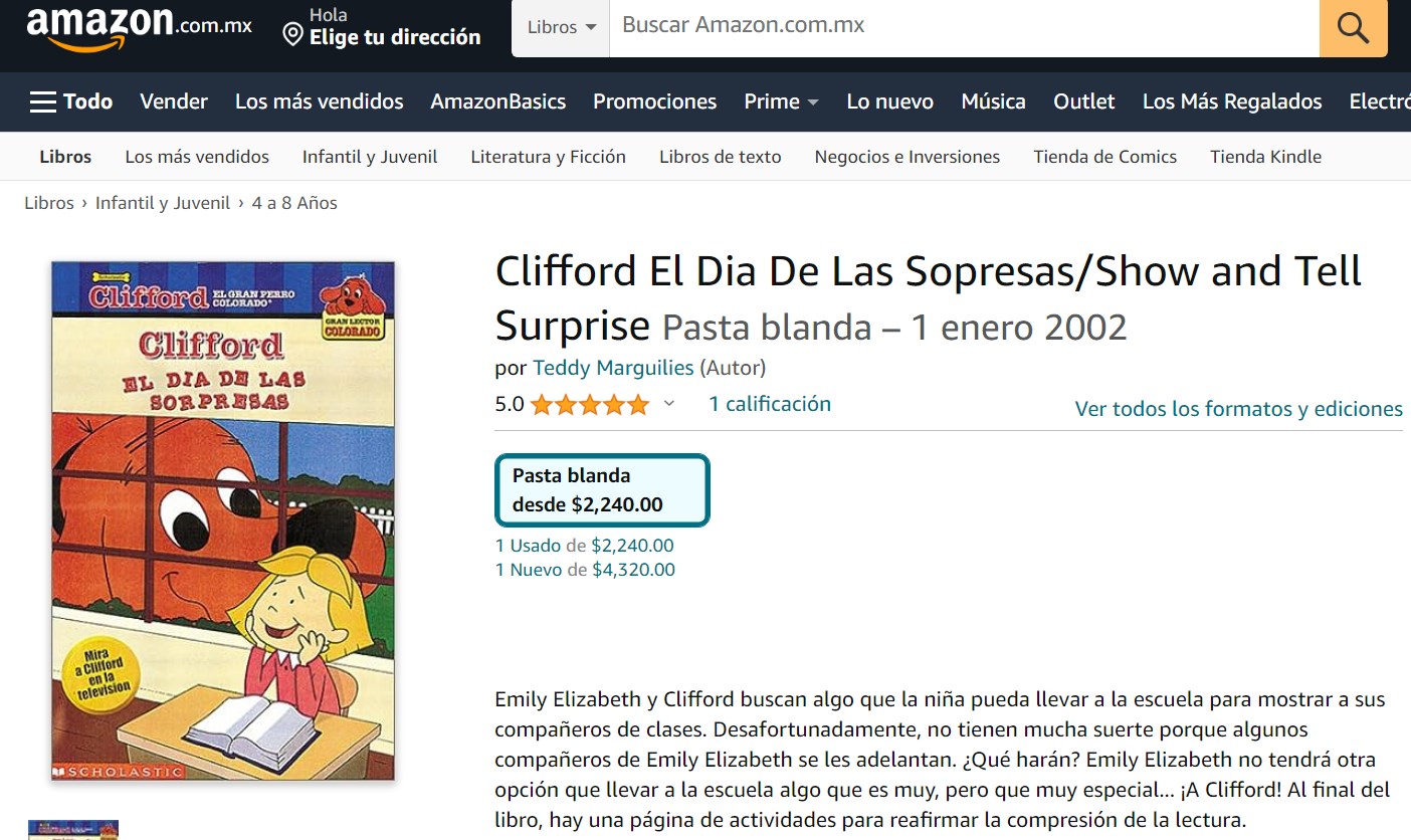 Libro: Clifford El Día De Las Sorpresas. Mira a Clifford en televisión por Teddy Marguilies