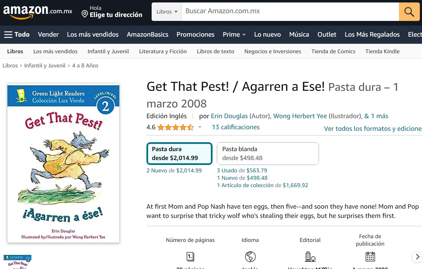 Libro: Get That Pest! / ¡Agarren a Ése! Por Erin Douglas