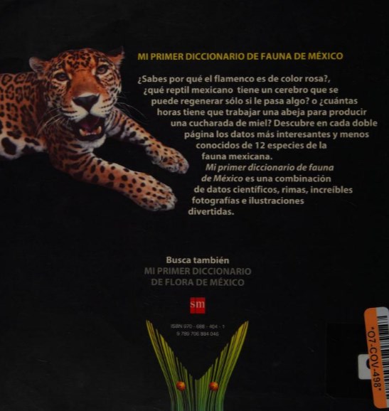 Libro: Mi primer diccionario de fauna de México por Pedro Moreno