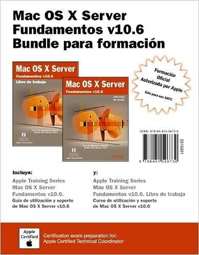 Libro: Mac OS X. Fundamentos de soporte V10.6: Bundle Para Formación por Arek Dreyer