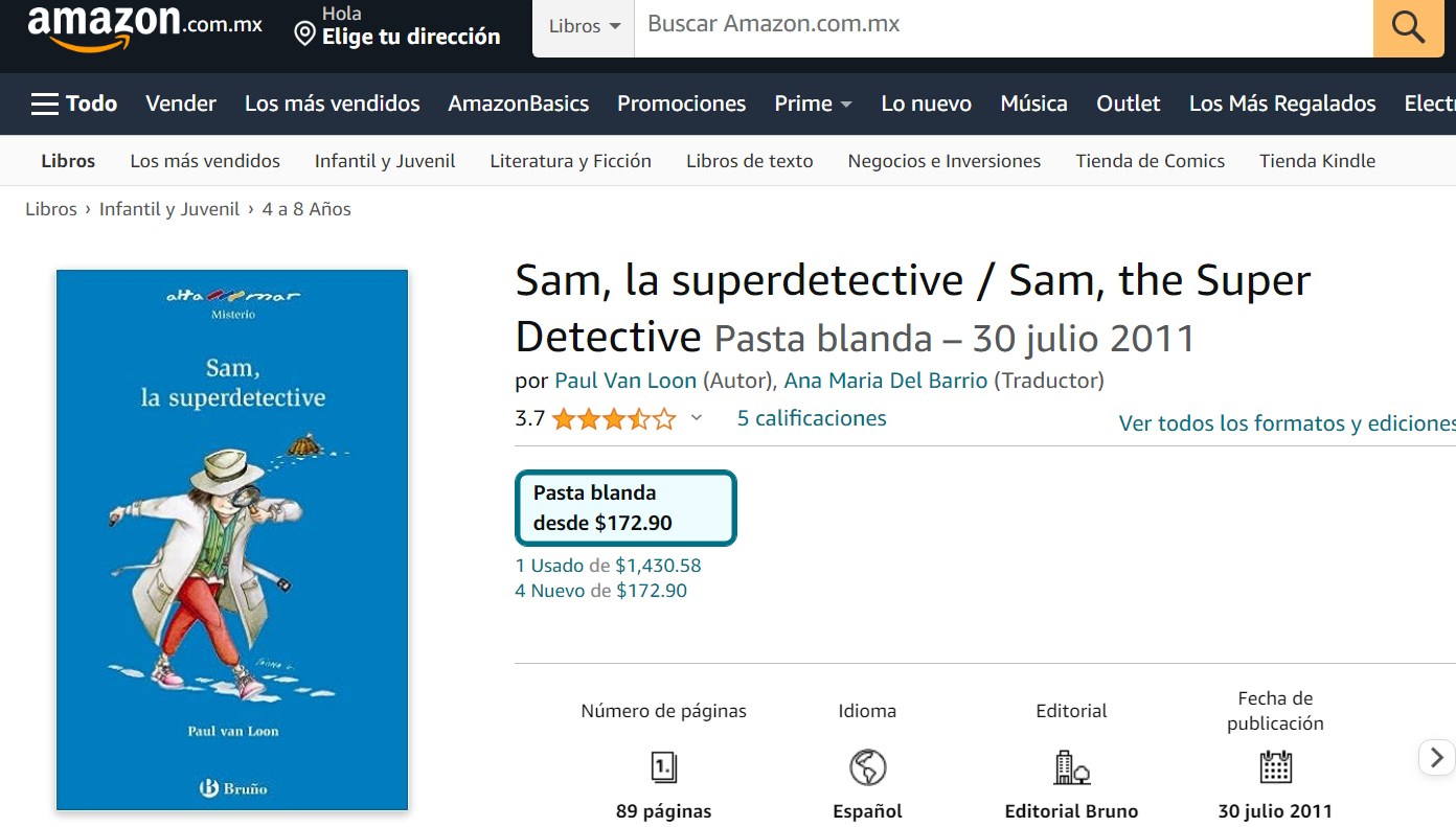 Libro: Sam, la superdetective por Paul Van Loon