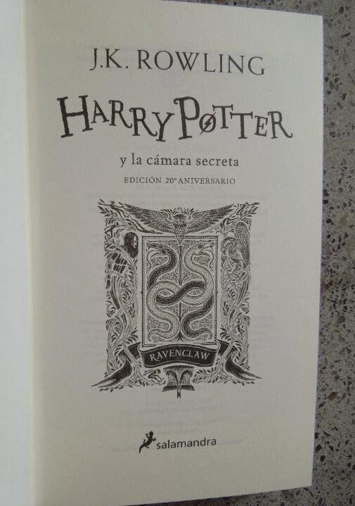 Libro: Harry Potter Y La Cámara Secreta (Edición Ravenclaw del 20º Aniversario) por J. K. Rowling