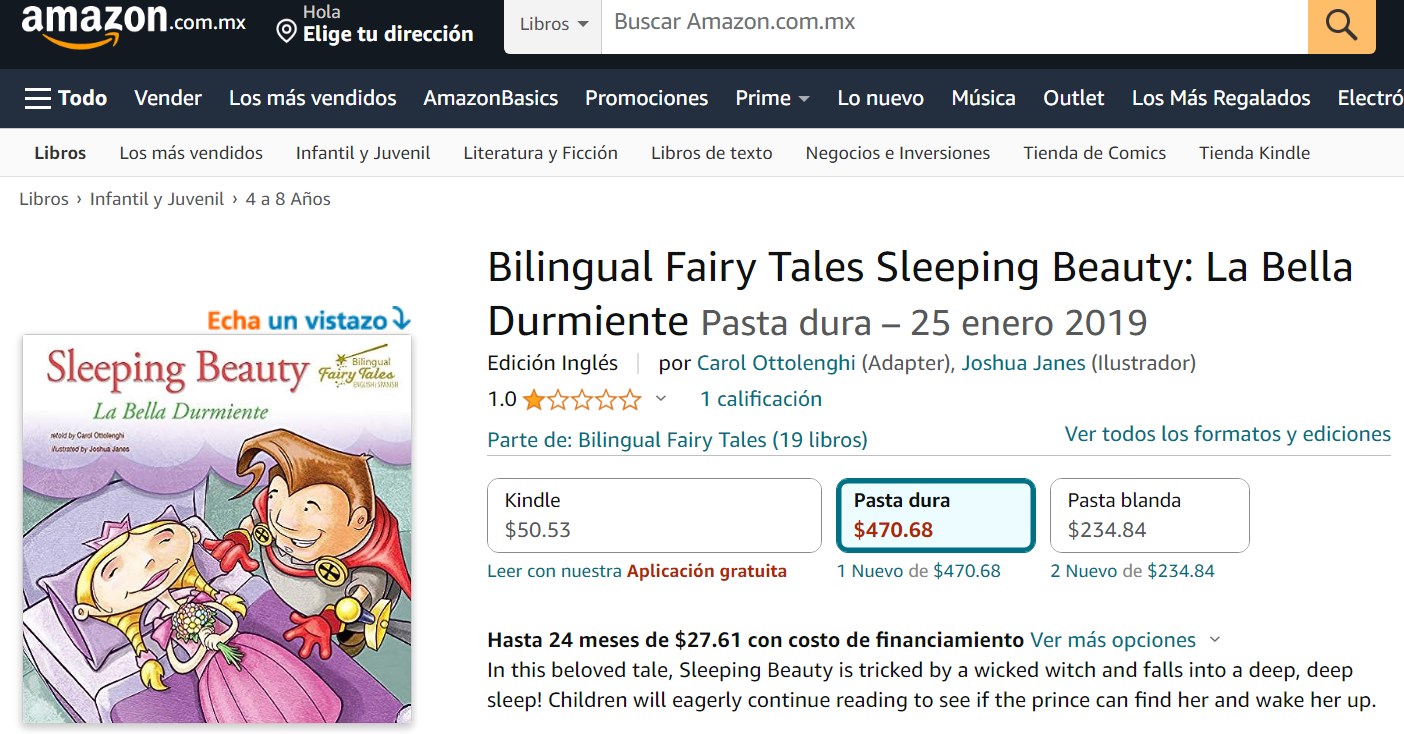 Libro: Bilingual Fairy Tales Sleeping Beauty: La Bella Durmiente por Carol Ottolenghi