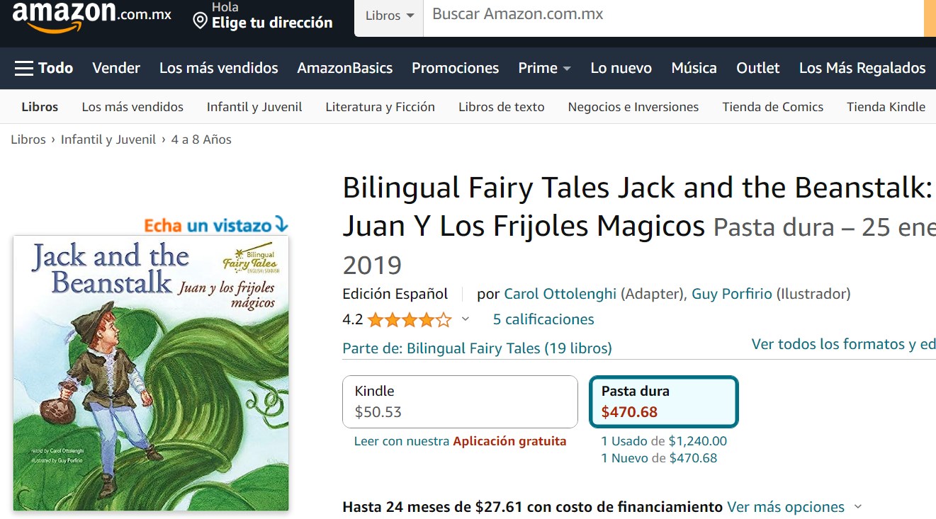 Libro: Bilingual Fairy Tales Jack and the Beanstalk: Juan Y Los Frijoles Mágicos por Carol Ottolenghi