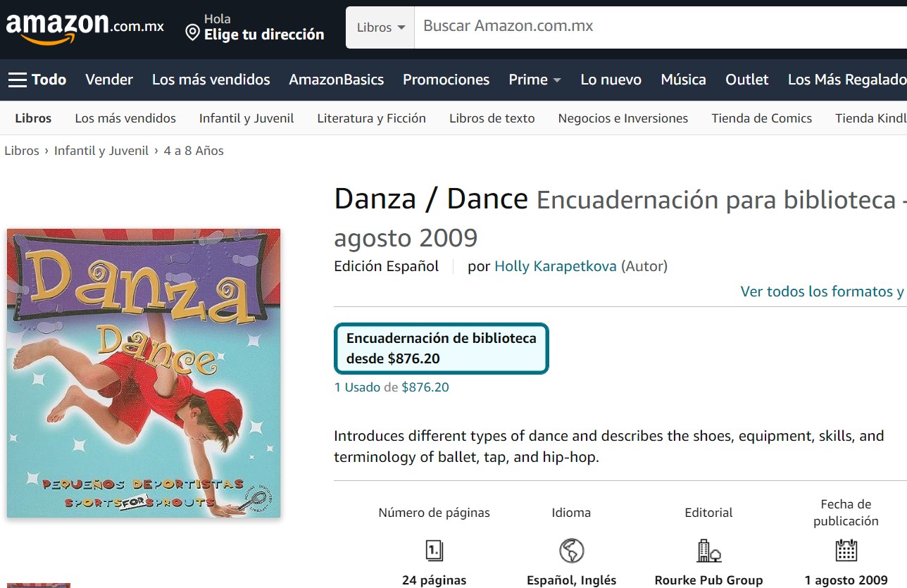 Libro: Danza / Dance Pequeños deportistas por Holly Karapetkova