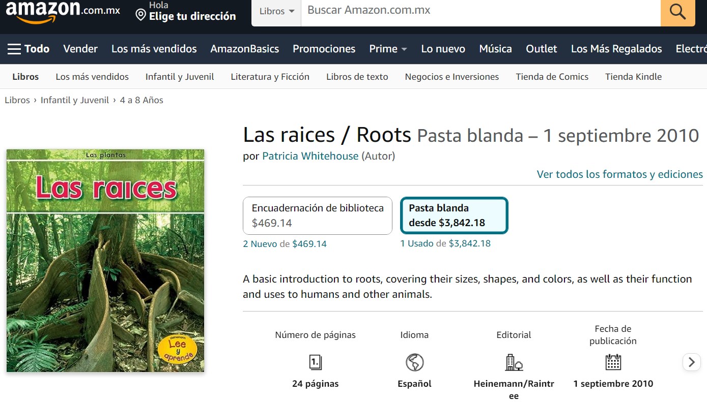 Libro: Las plantas: Las raíces, lee y aprende por Patricia Whitehouse