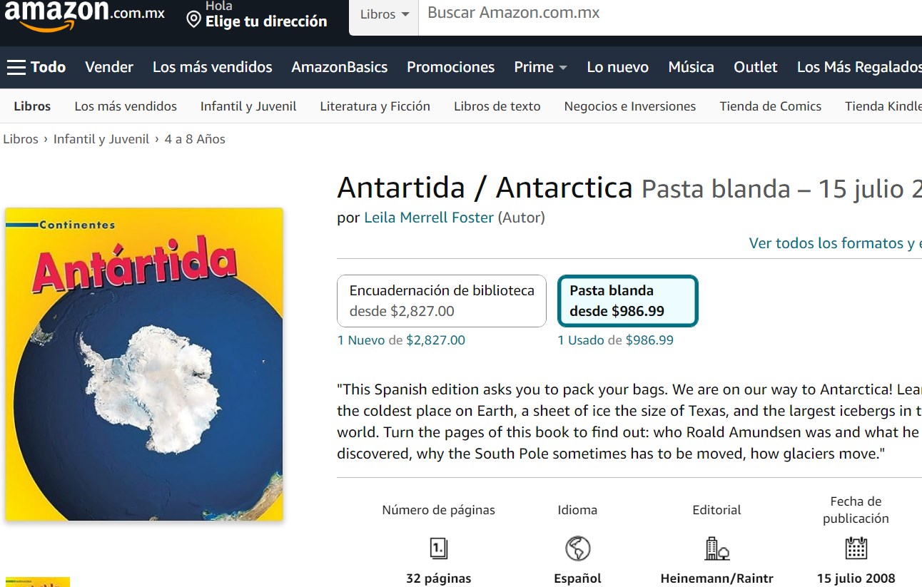 Libro: Antártida por Leila Merrell Foster