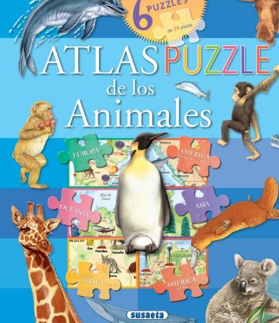 Libro: Atlas puzzle de los animales. 6 Puzzles De 24 Piezas por Inc. Susaeta Publishing