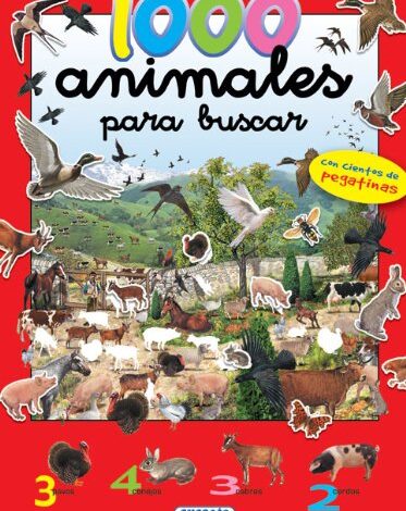 Libro: 1000 animales para buscar, con cientos de pegatinas por Manuela Martin