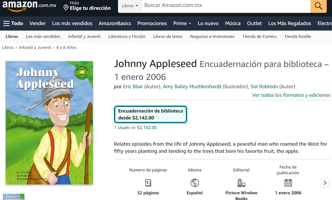 Libro: Johnny Appleseed por Eric Blair