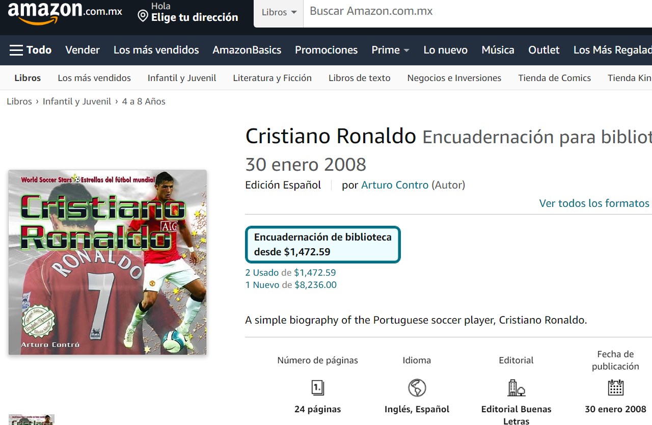 Libro: Cristiano Ronaldo: Estrellas del fútbol mundial por Arturo Contró