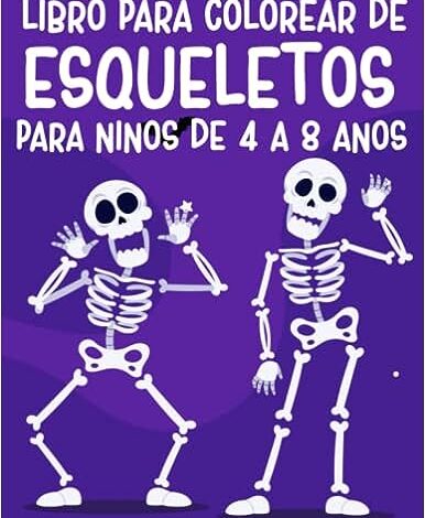 Libro: Libro para colorear de esqueletos para niños de 4 a 8 años por Idanson Press