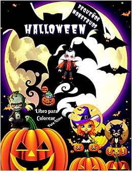 Libro: Halloween Pequeños Monstruos - Libro pra colorear para niños por Oscarel