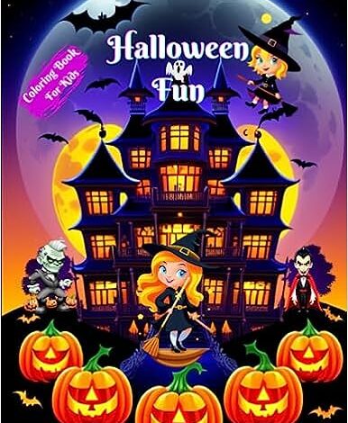 Libro: Halloween fun - Coloring book for kids por Oscarel