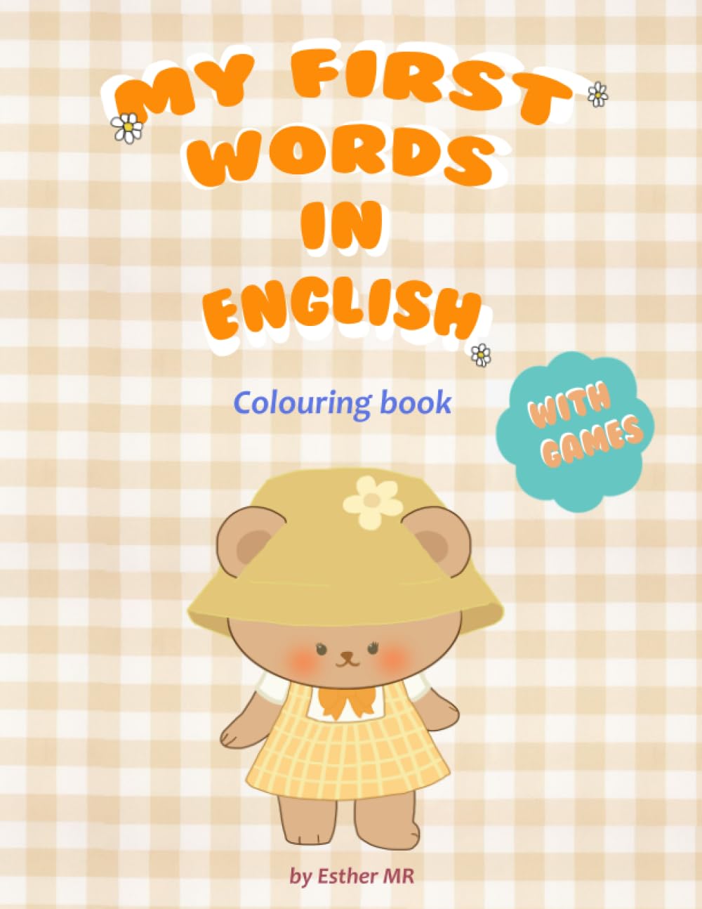 Libro: My First Words in English - Libros para colorear con animalitos divertidos por Sra Esther MR