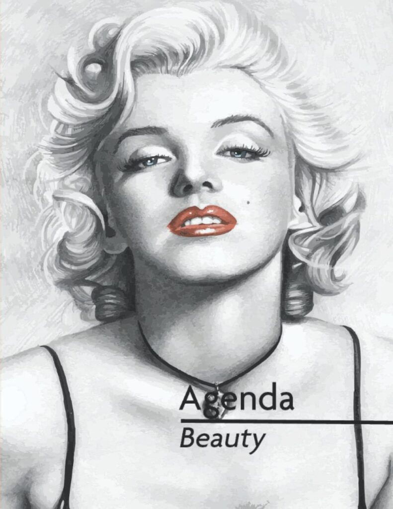 Cuaderno: Agenda Beauty. Organizador Calendario semestral con interior en blanco, mensual, semanal, diario, con frases motivacionales, calendario lunar, por Ediciones Promonet